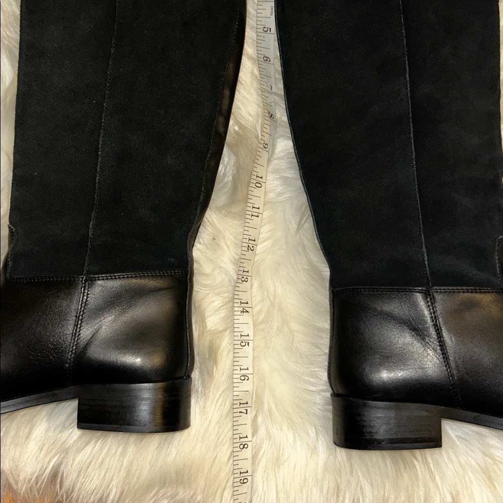 Steve Madden Black Leather & suede riding Boots Ritte size 8 - Picture 5 of 8